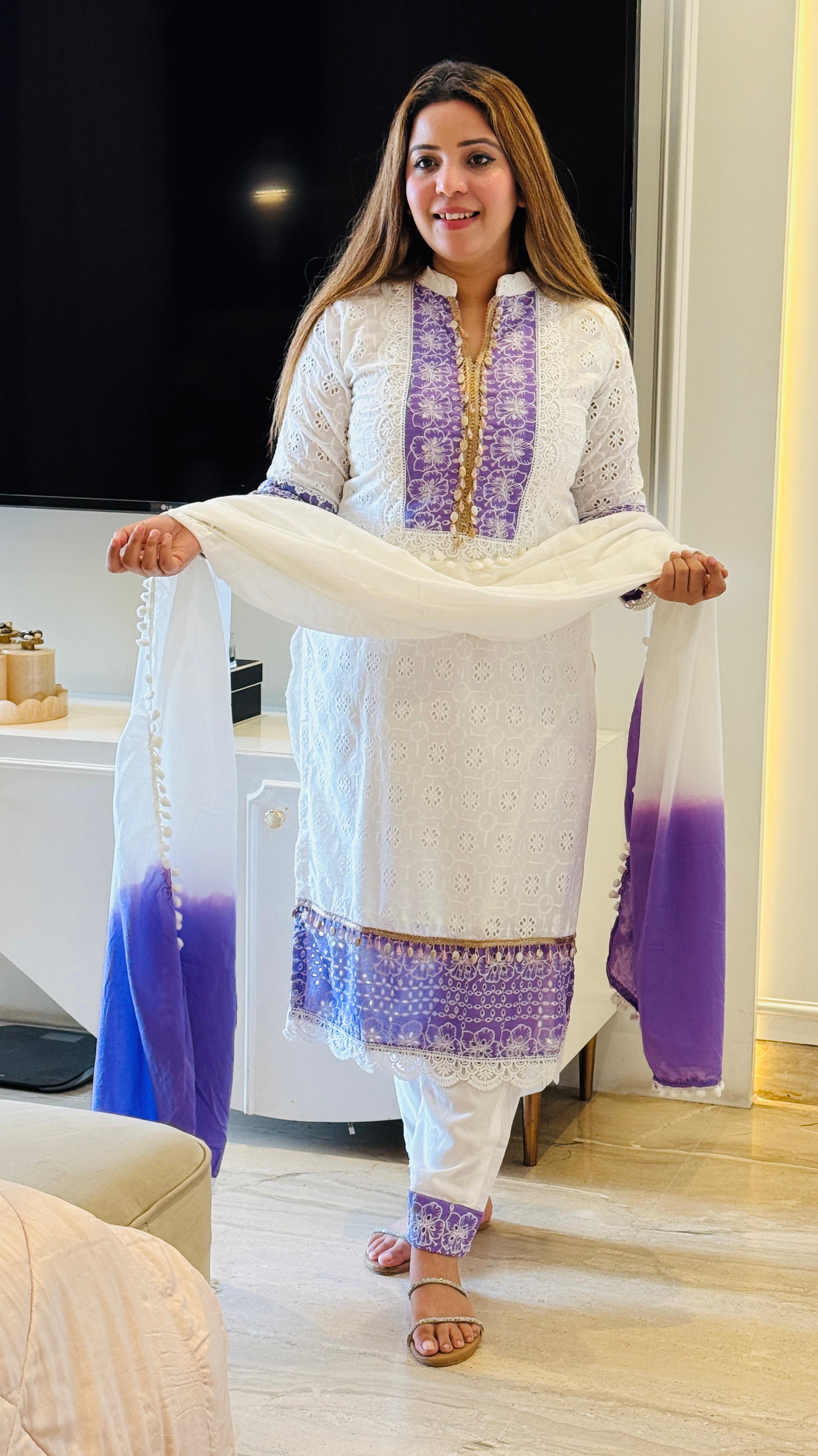 Purple Royal Amethyst Tassel Suit Set